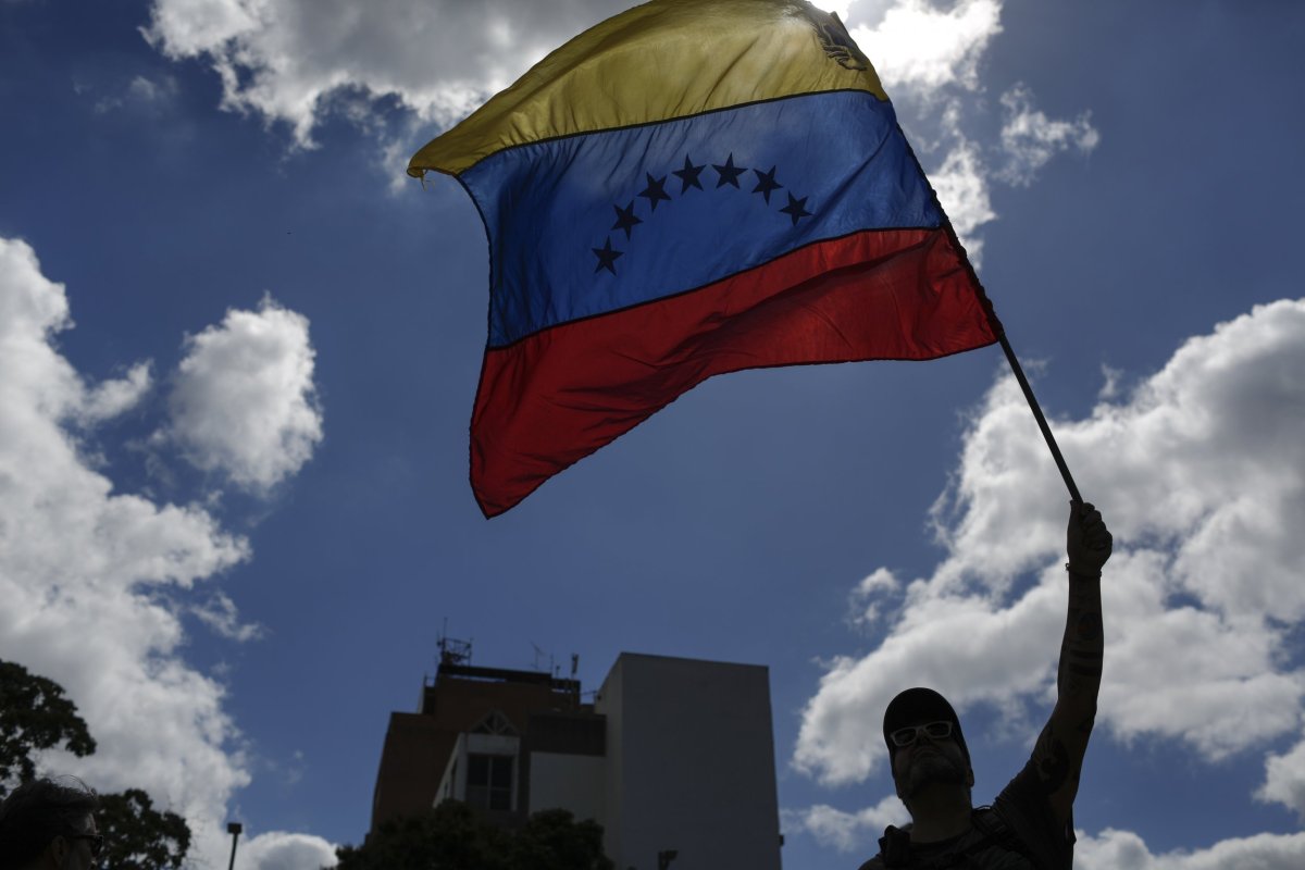 Venezuela flag Nicolas Maduro Donald Trump