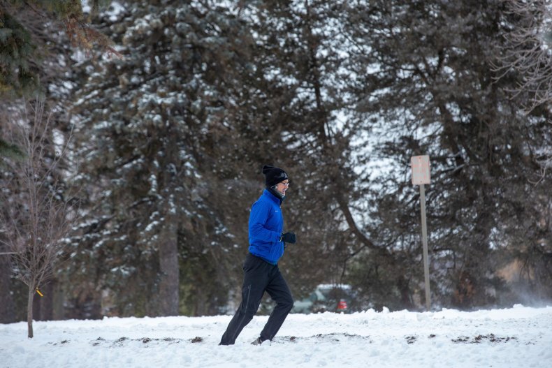 man running cold