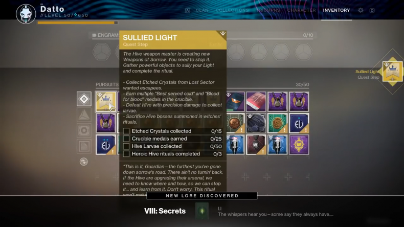 Destiny 2 Sullied Light