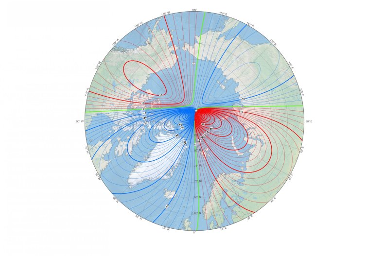 Earth northern magnetic pole