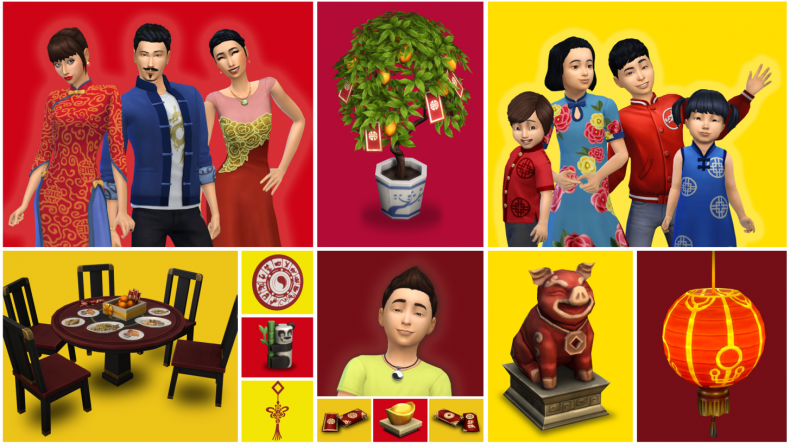 sims, 4, update, february, 2019, new, recipes, clothes, lunar, new, year, items