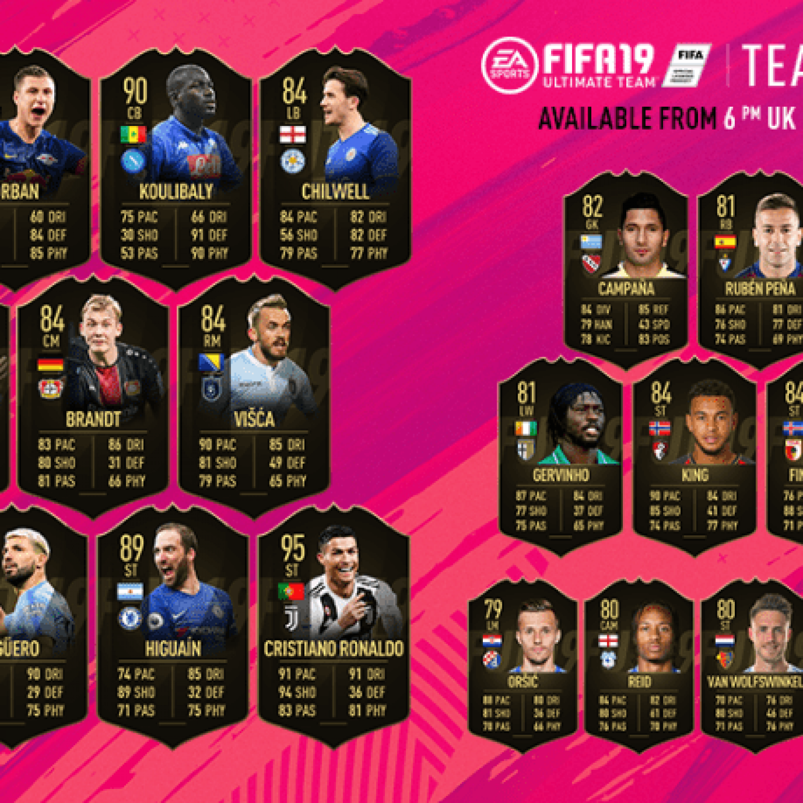 Fifa 19 Totw 21 Koulibaly Aguero Ronaldo And More Added To This Week S Fut Fifa 19 Totw 21 Koulibaly Aguero Ronaldo And More Added To This Week S Fut