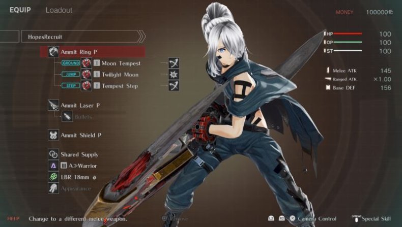 god eater 3 loadout screen god eater 3 loadout screen