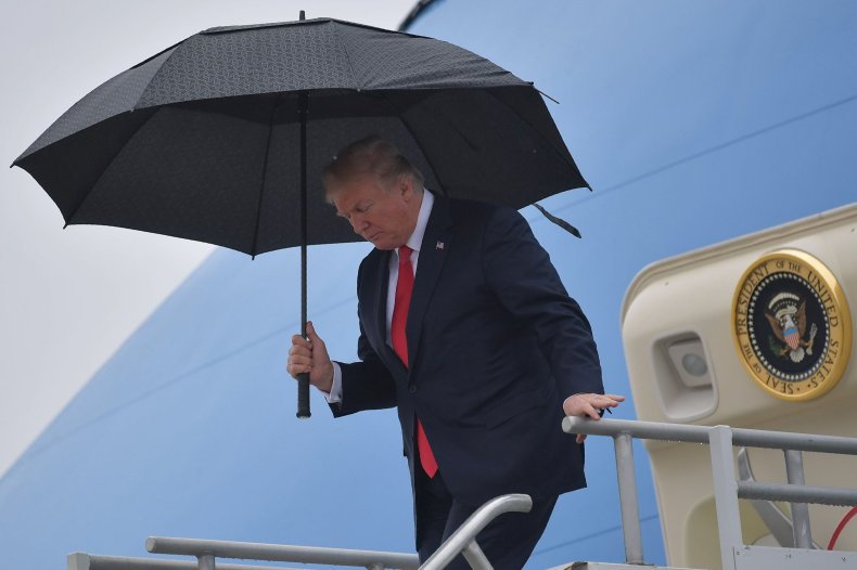 Donald Trump rain hair Amy Klobuchar Ana Navarro