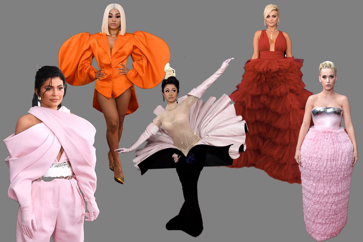 Grammys 2019 Cardi B Kylie Jenner Katy Perry and More Unique Red Carpet Outfits Newsweek