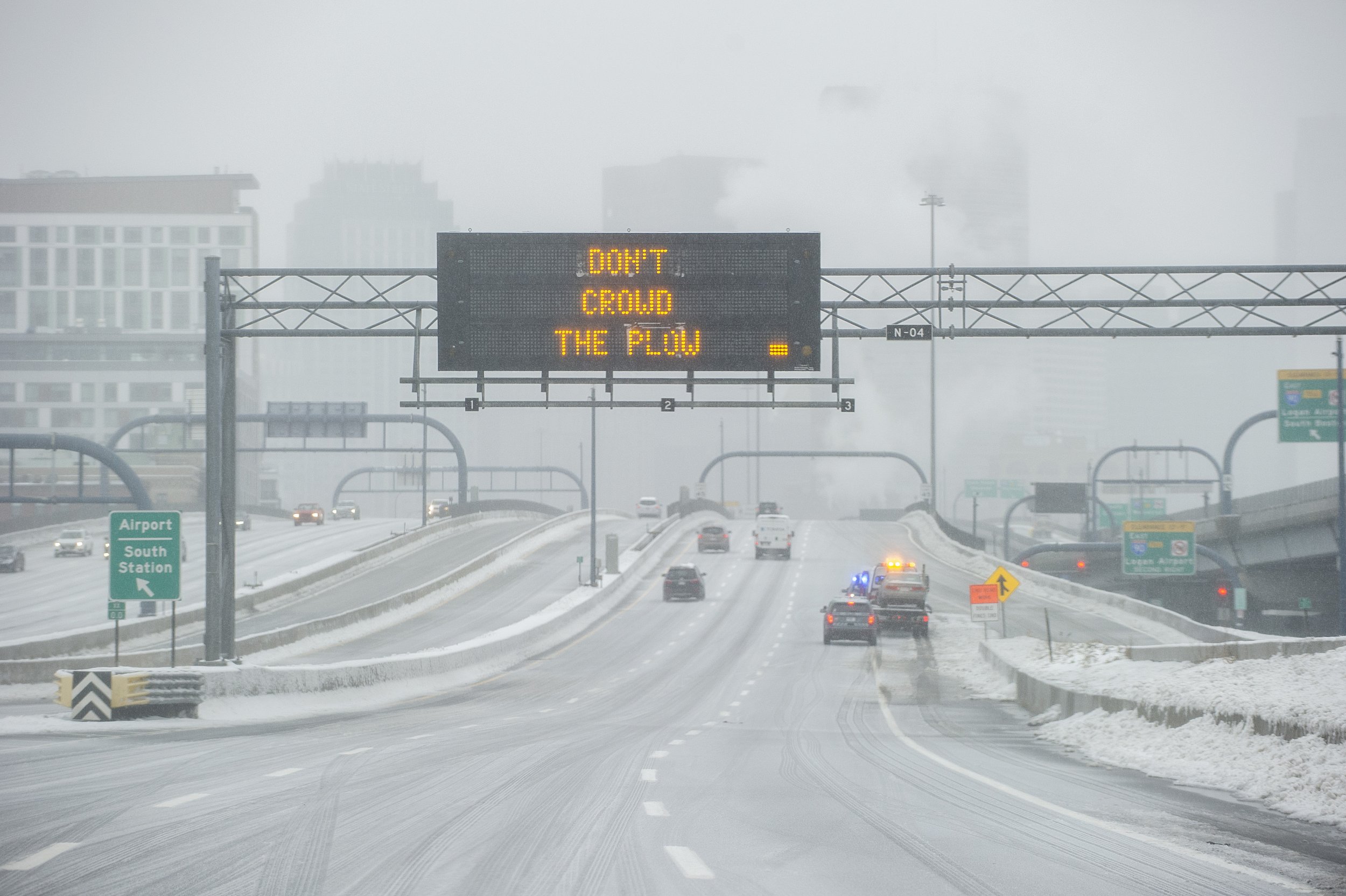 boston snow and plow sign