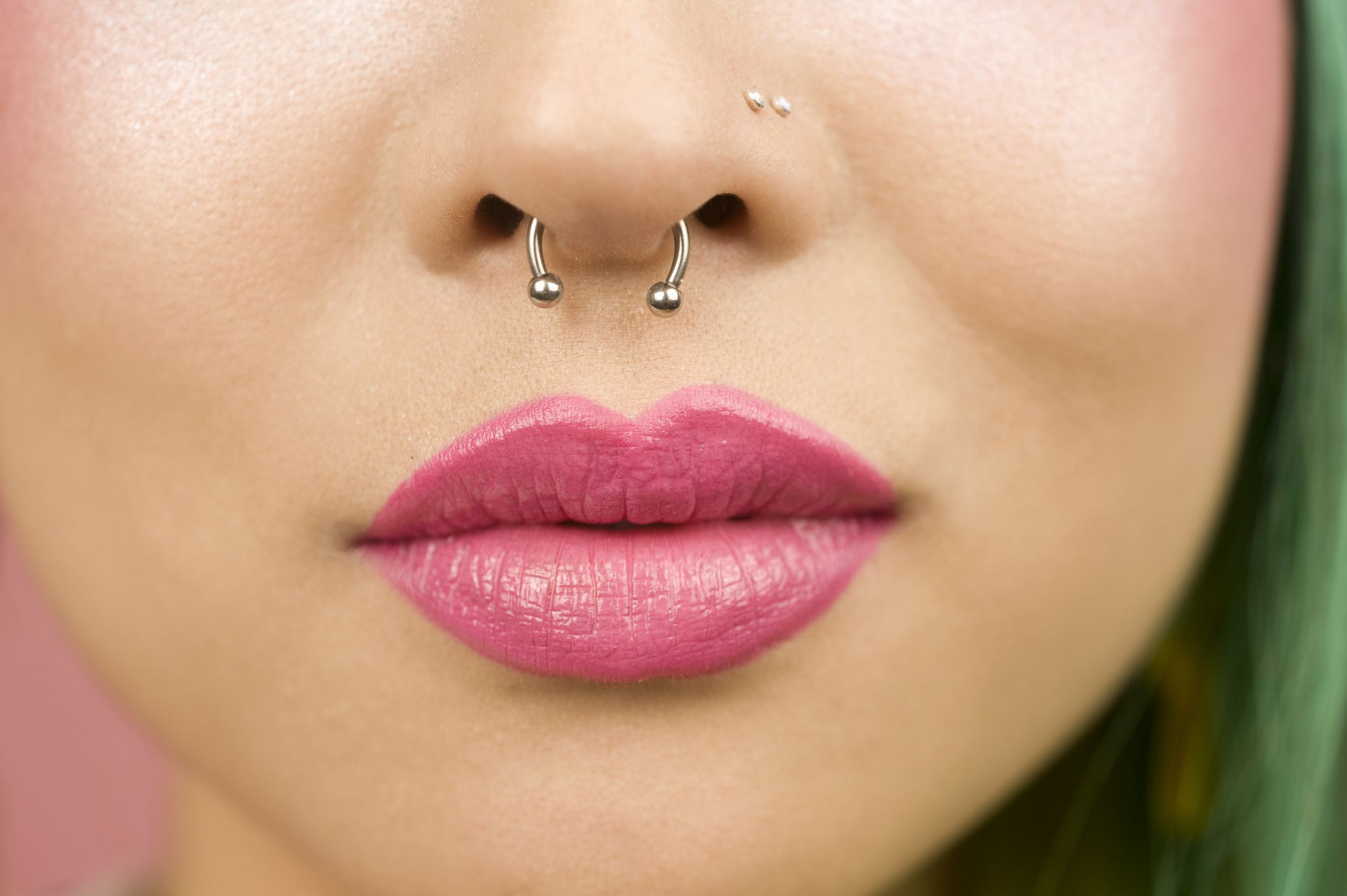 nose piercing stock getty