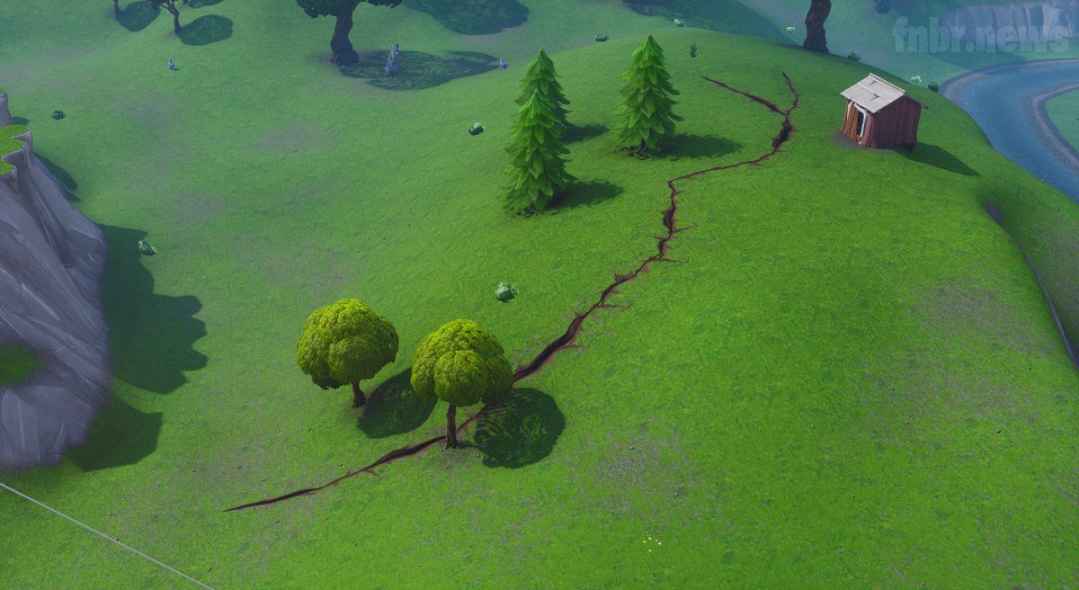 Fortnite Season 8 Teaser Crack In Ground Opens Up Near Wailing Woods After Earthquake On The Ground Fortnite On The Ground Fortnite Fortnite Season 8 Teaser Crack In Ground Opens Up Near Wailing Woods After Earthquake