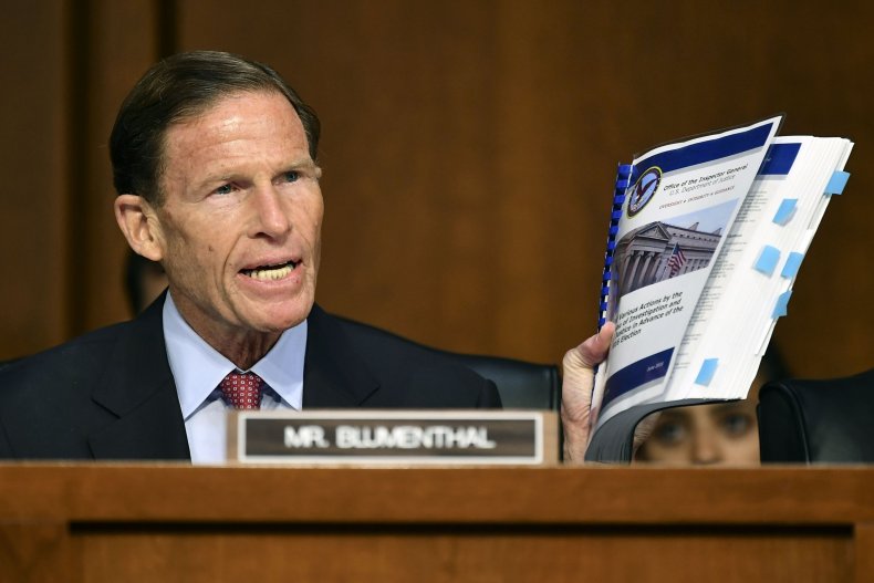 Blumenthal, Judiciary Committee, McCabe, testify