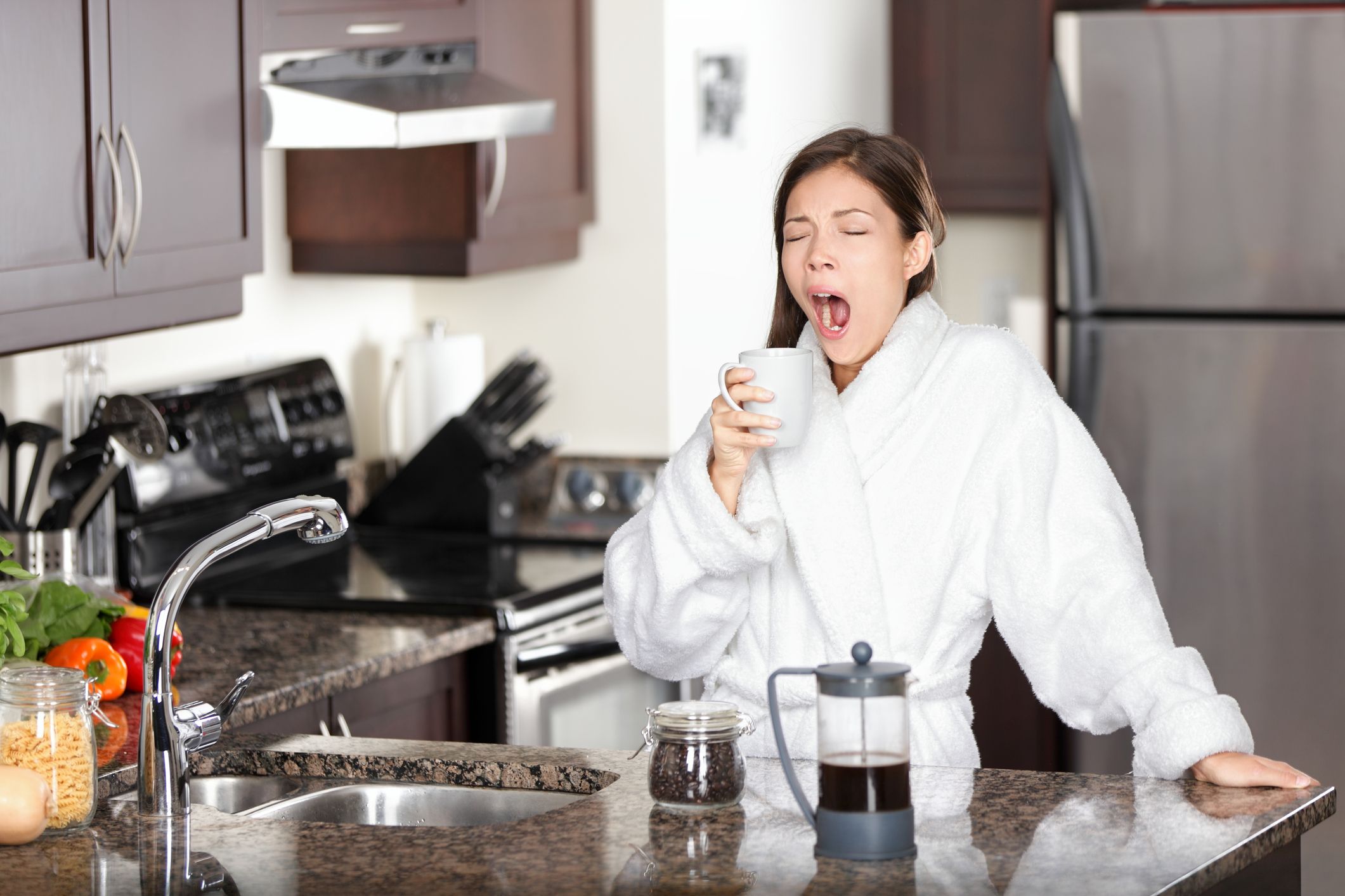 morning coffee sleepy tired stock getty