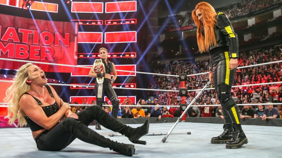 becky lynch beats charlotte flair ronda rousey elimination chamber raw live results