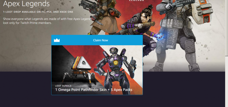Apex Legends Twitch Prime Loot Guide How To Claim Loot Link To Ea