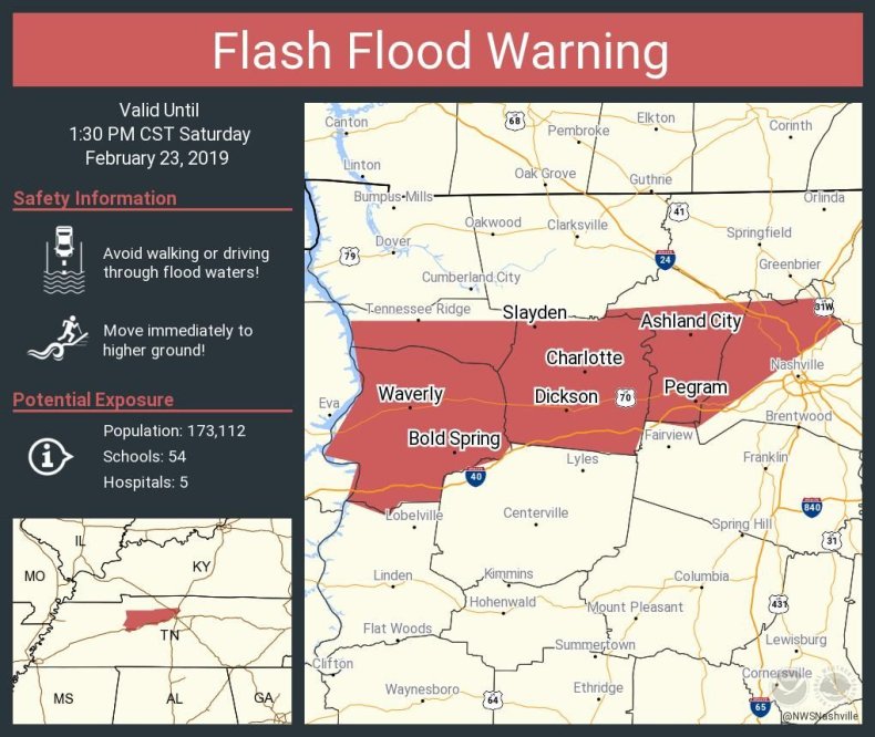 Tennessee Flooding Flood Map, Photos and Warnings