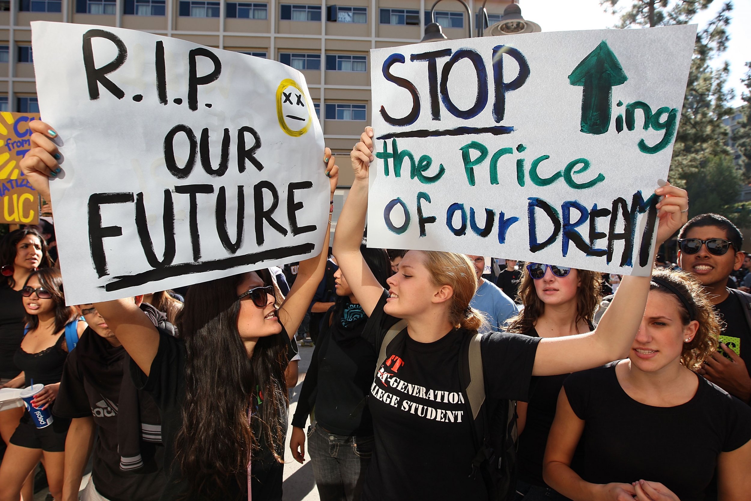 student loan debt protest