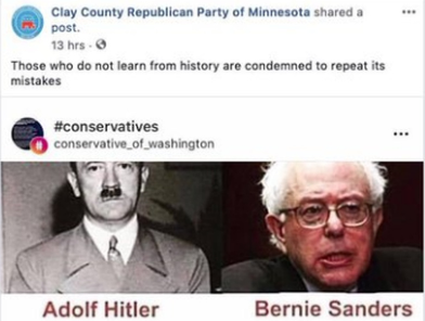 bernie sanders adolf hitler