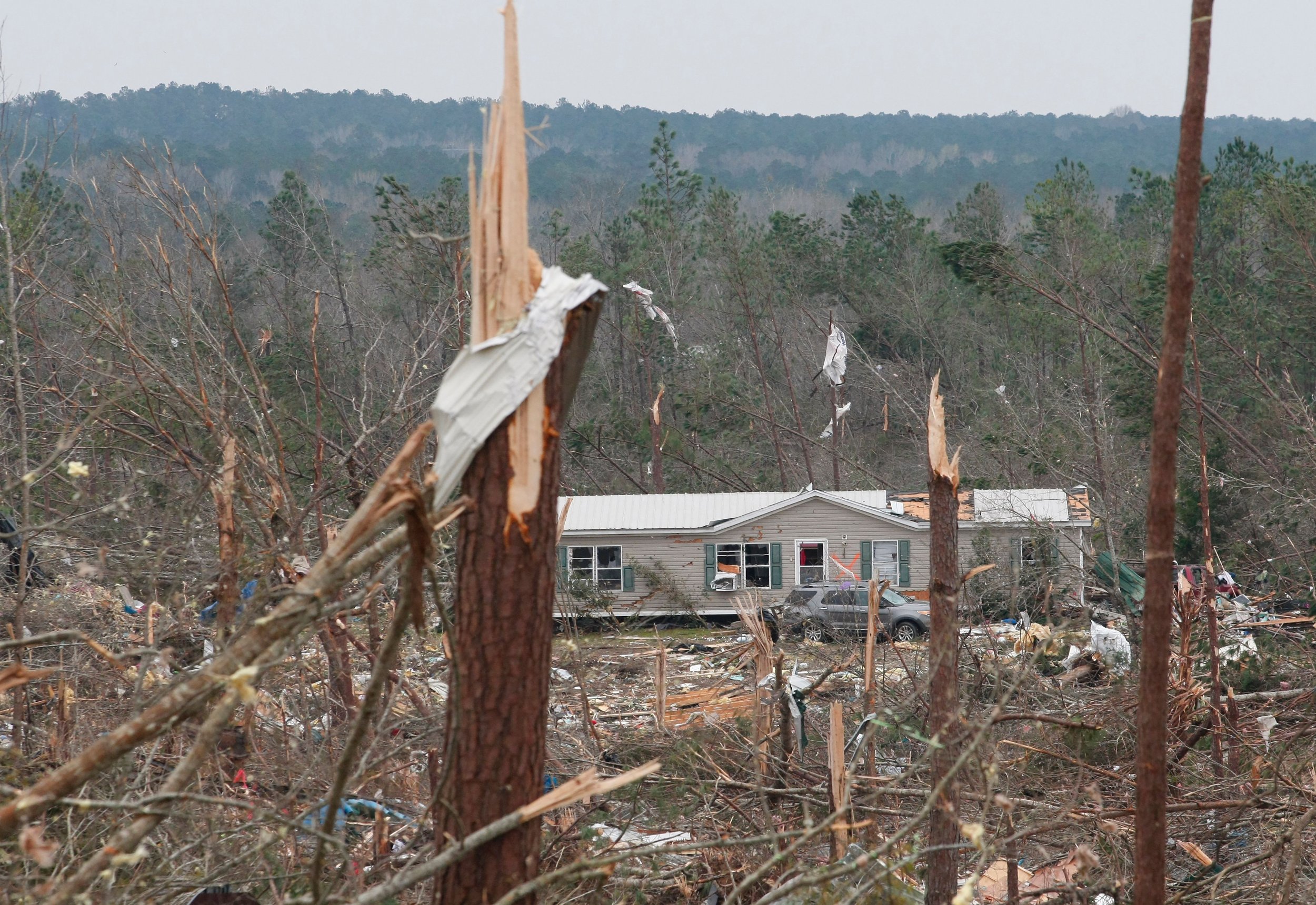 tornado storm damage house