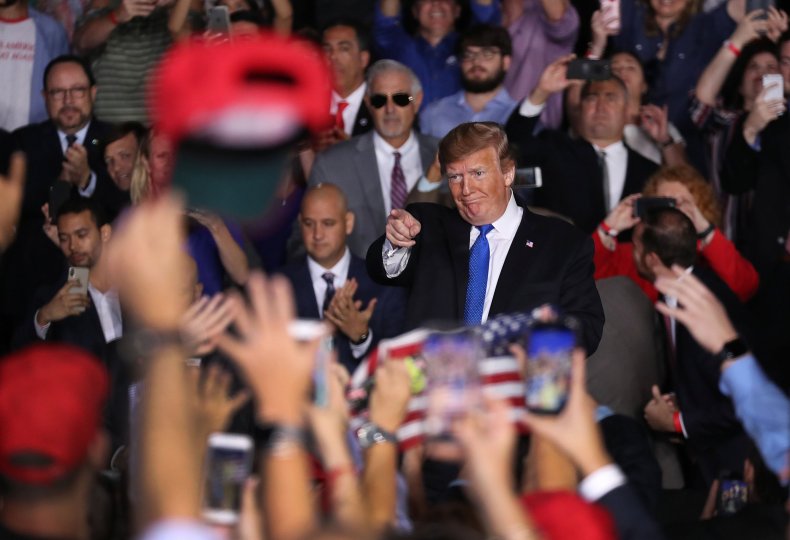 donald trump rally poll impeachment