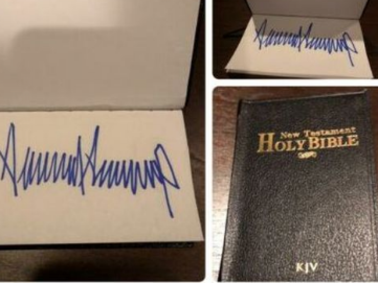 Unopened Bible Signed By Trump Sells On Ebay For 325 Joins Dozens Of Autographed Trump Collectibles