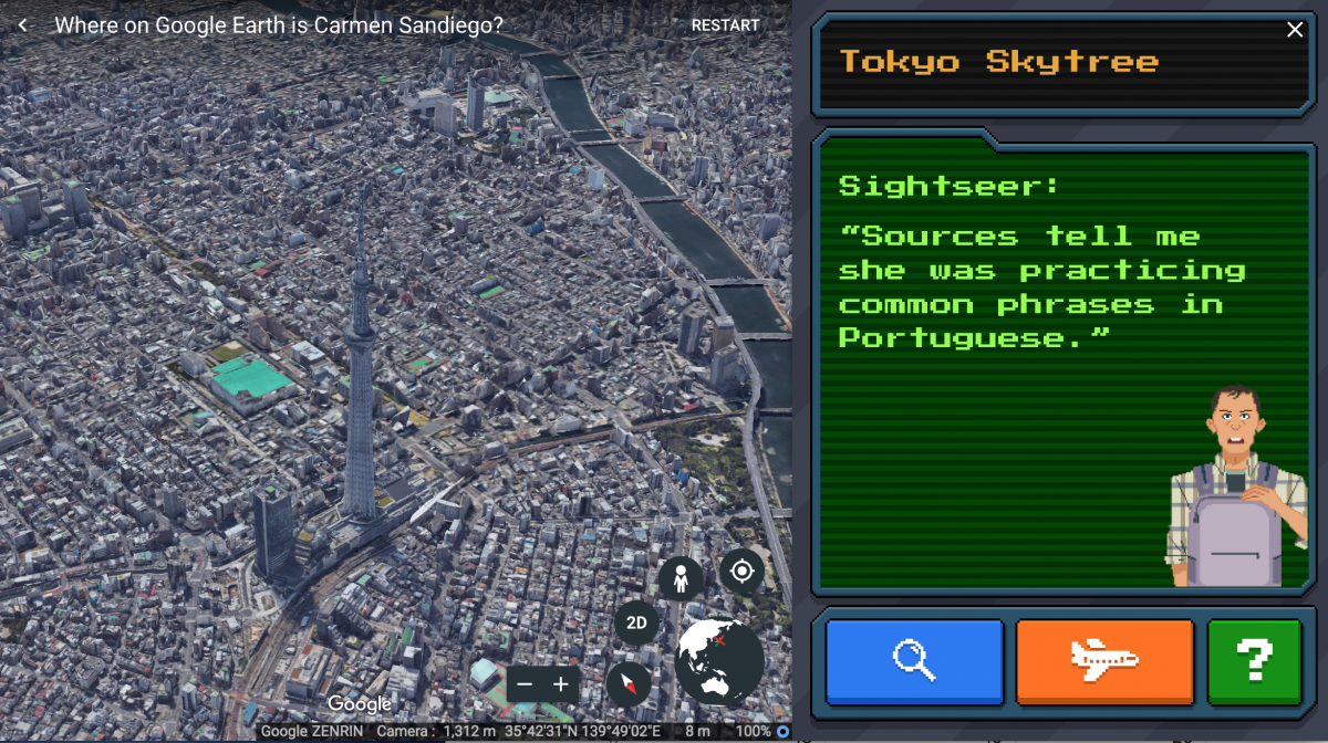 where on google earth is carmen sandiego UI tokyo skytree
