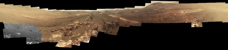 Mars panorama, Opportunity rover, Perseverance Valley