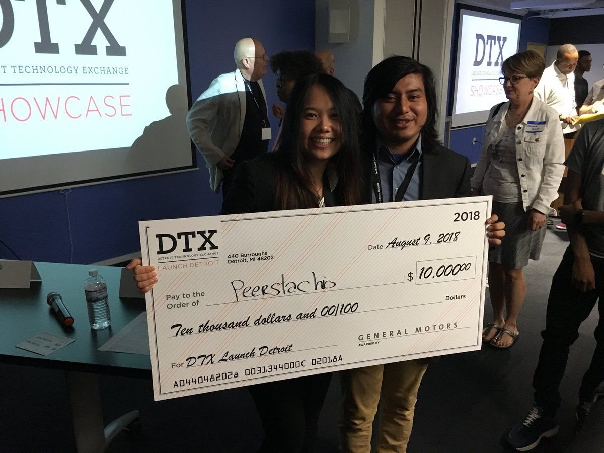Peerstachio won the grand prize in the DTX Launch Program at TechTown Detroit
