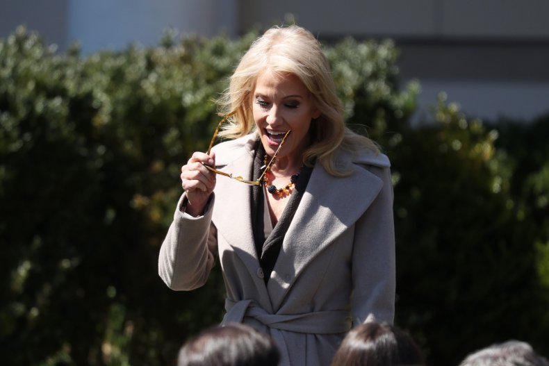 kellyanne conway husband defend trump
