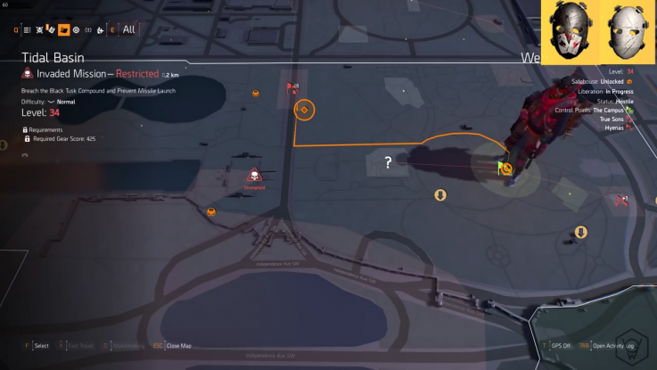 Division 2 ghost mask spot 1 Division 2 ghost mask spot 1