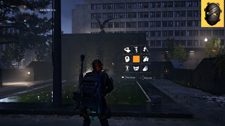 Division 2 wraith mask monument Division 2 wraith mask monument