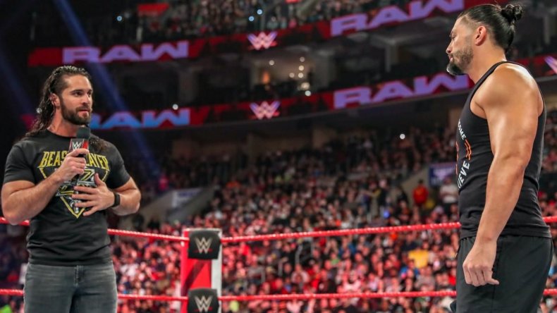 seth rollins and roman reigns monday night raw wwe