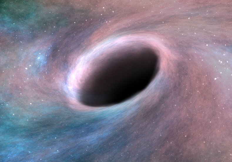 black hole event horizon stock image