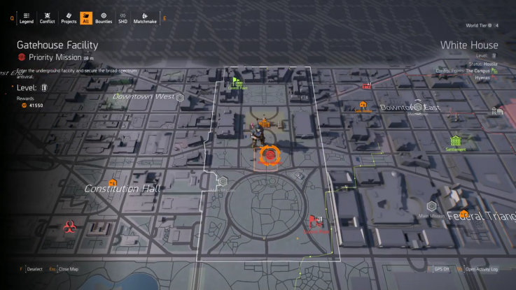 Division 2 gatehouse facility map Division 2 gatehouse facility map