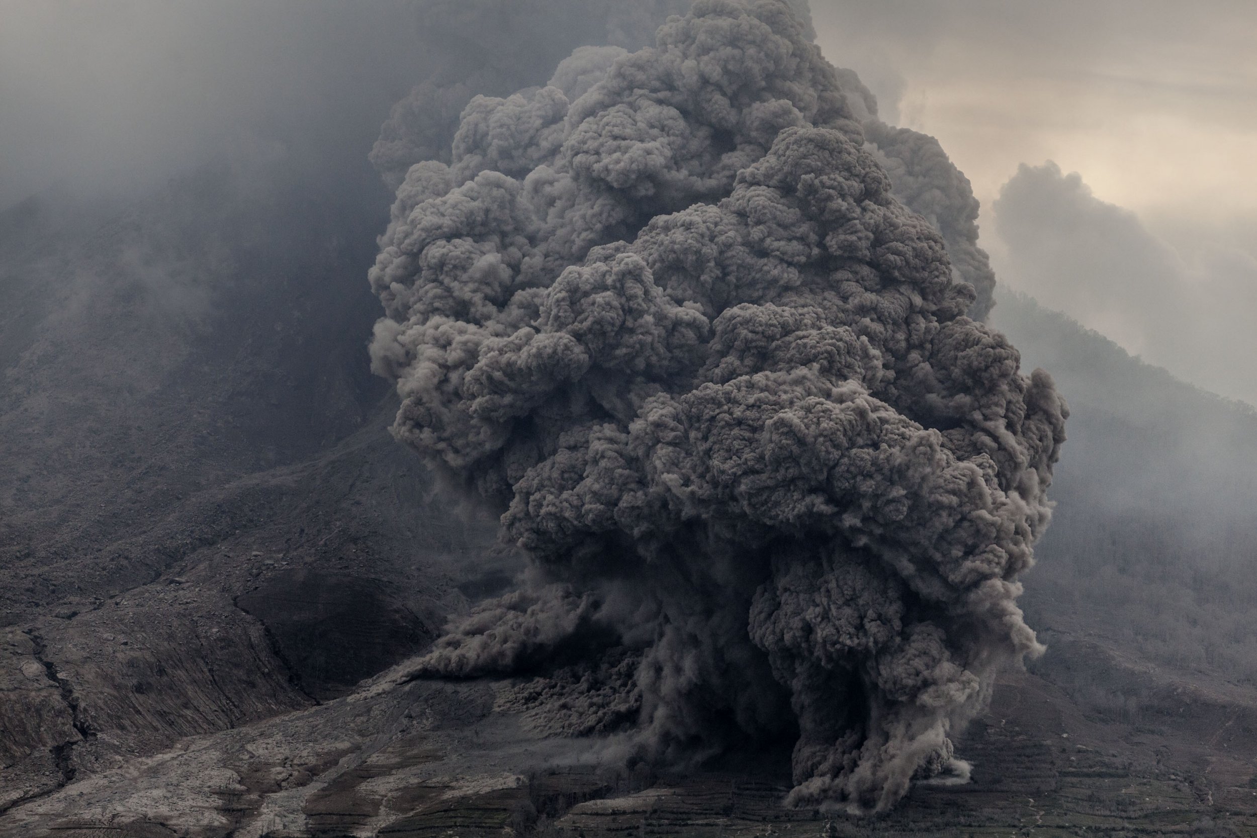Mount Sinabung pyroclastic flow