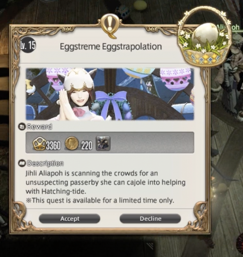 Ffxiv, egg, hunt, 2019, hatching, tide, guide, locations, gabineax, miounne, a, shelltered, eggsistence, one, three, five, spriggan, cap, easter, event