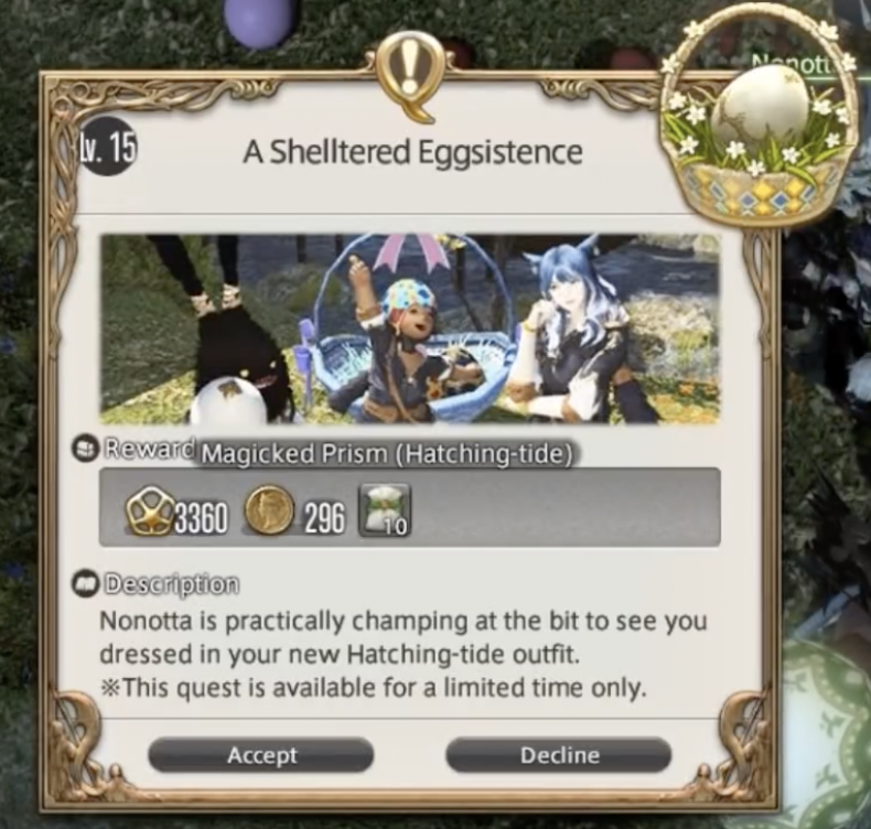 Ffxiv, egg, hunt, 2019, hatching, tide, guide, locations, gabineax, miounne, a, sheltered, eggsistence, one, three, five, spriggan, cap, easter, event