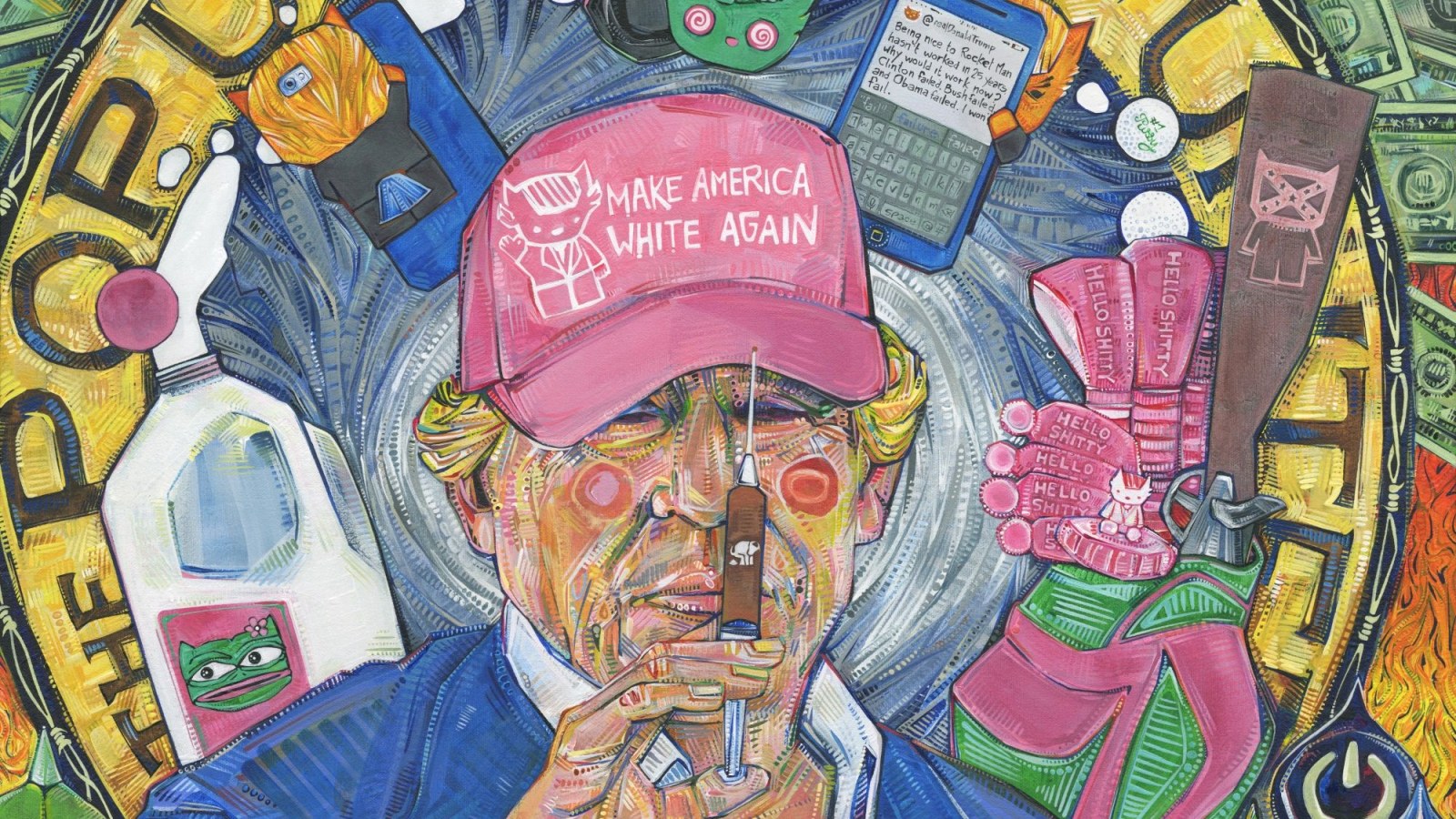 Donald Trump Make America White Again Art Removed From New