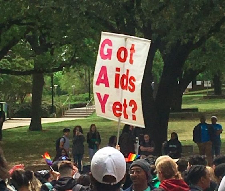 university of north texas street preachers protest