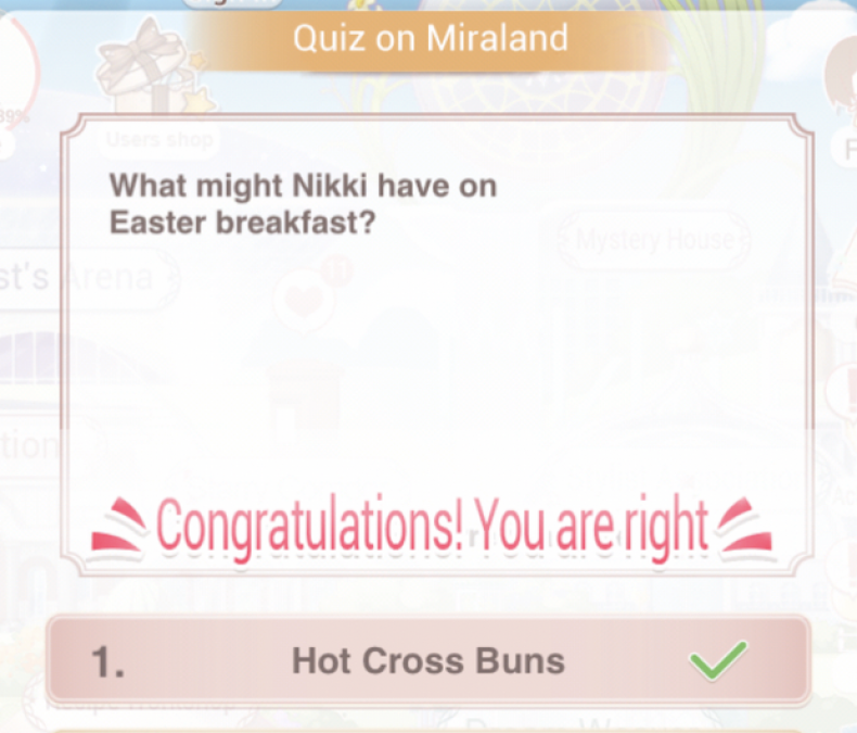  Love, nikki, miraland, quiz, answers, april, 2019, questions, feather, pens, tips, guide, cheats