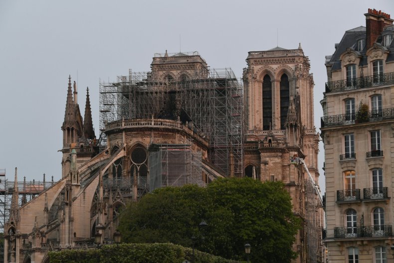 back of notre dame morning after
