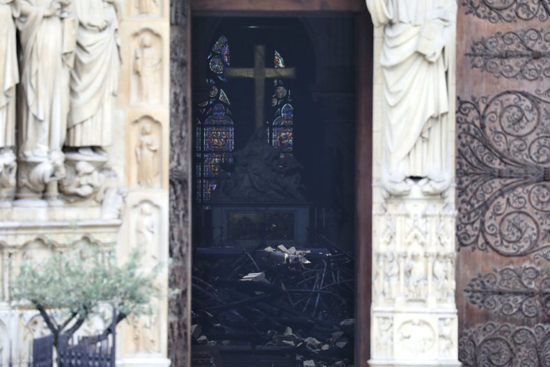 through doors of notre dame view
