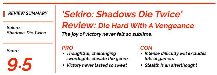 Newsgeek Review Score Sekiro Shawdows Die Twice Newsgeek Review Score Sekiro Shawdows Die Twice