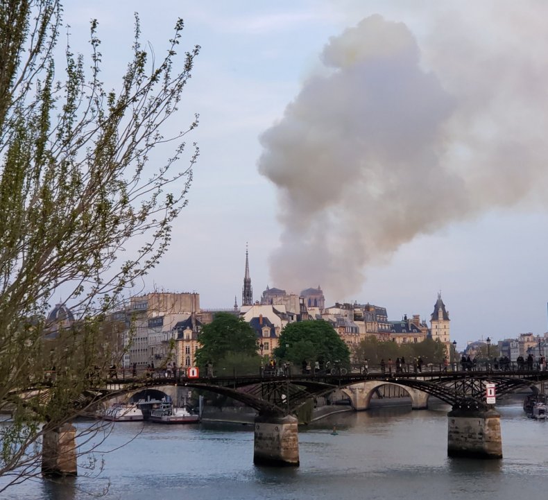 notre dame smoke