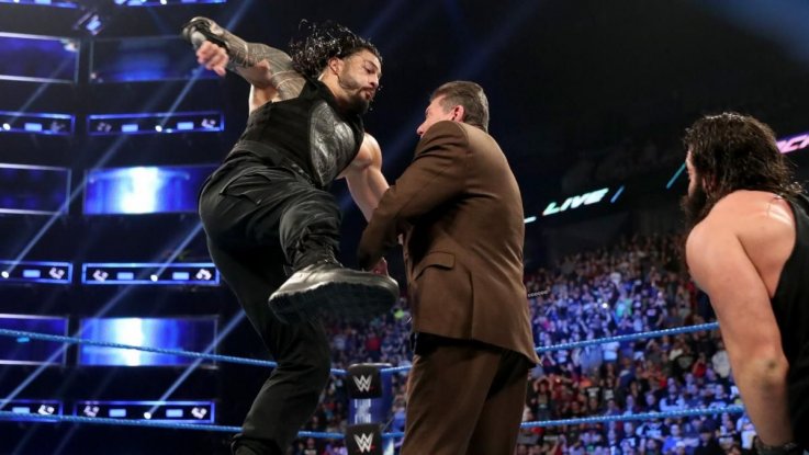 roman reigns punches vince mcmahon smackdown live results april 23 roman reigns punches vince mcmahon smackdown live results april 23