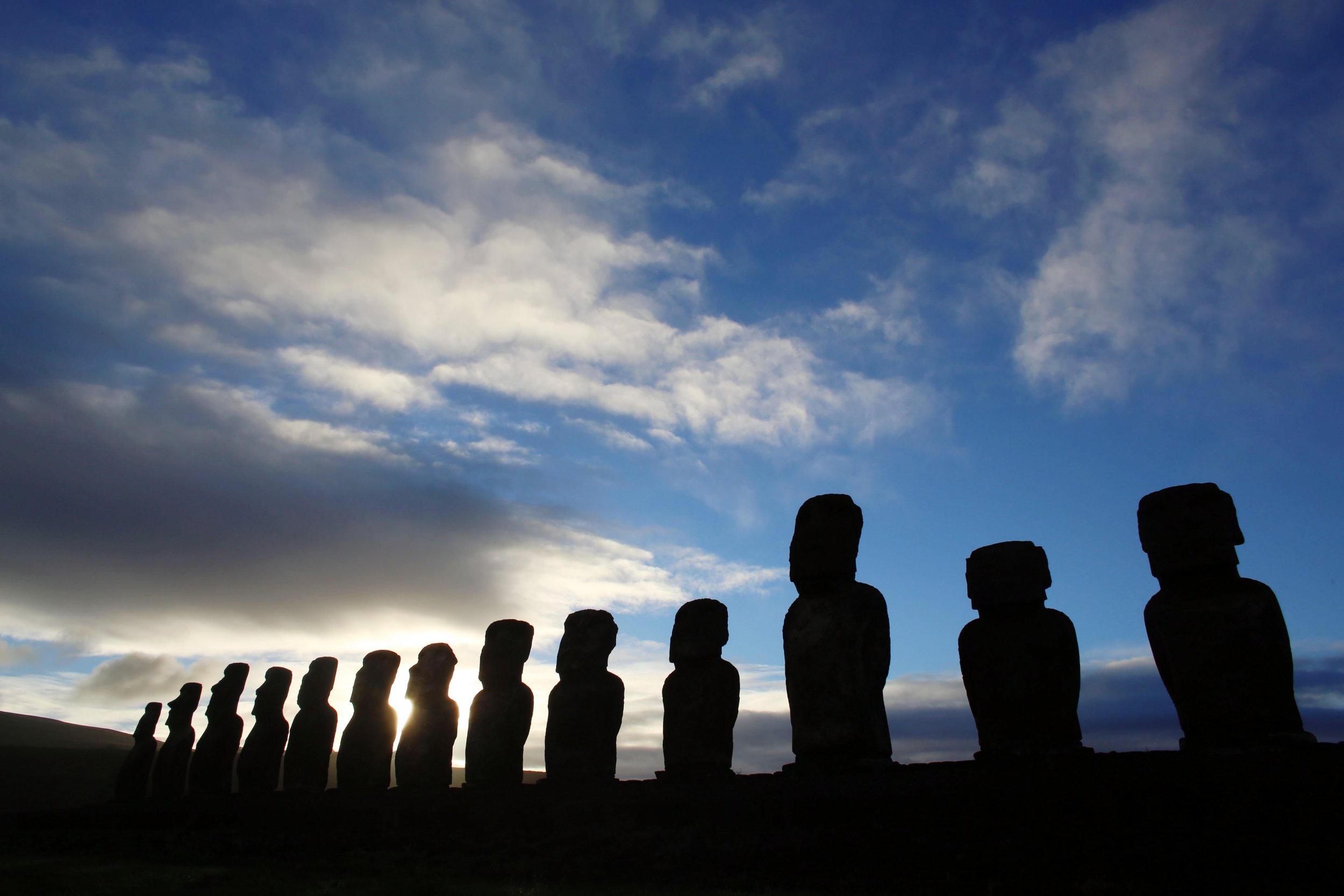 Moai statue wearing a turban