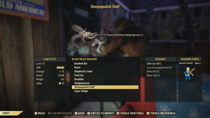 fallout 76 free range sheepsquatch staff fallout 76 free range sheepsquatch staff