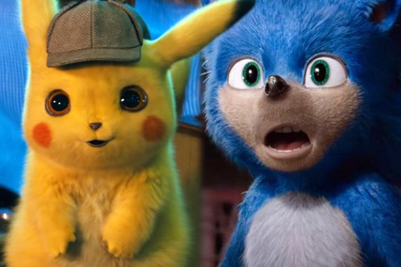 detective pikachu vs sonic the hedgehog movie pokemon