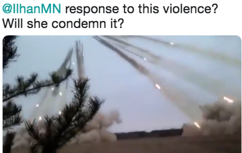 katrina pierson ilhan omar gaza rockets