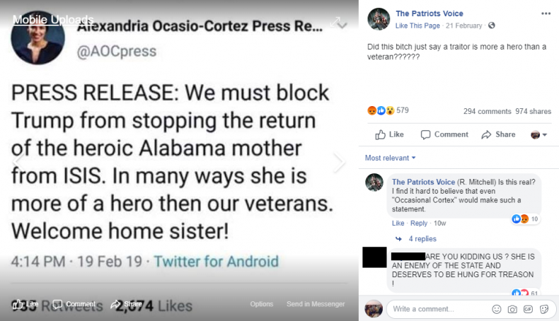 Alexandria Ocasio-Cortez, Twitter, Facebook