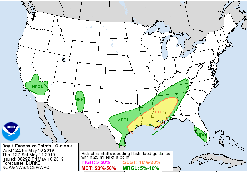 risk of excessive rainfall