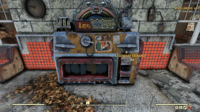 Fallout 76 legendary exchange machine