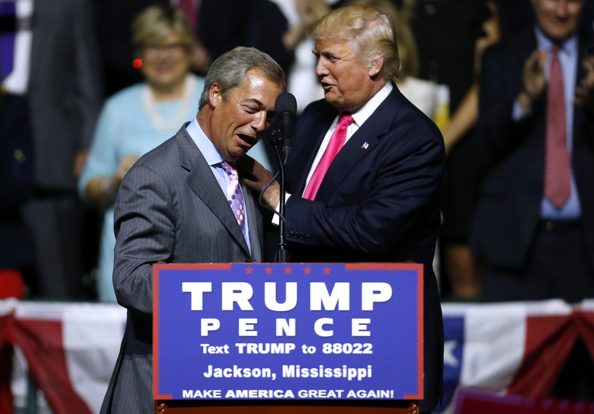 Donald Trump Nigel Farage Russia